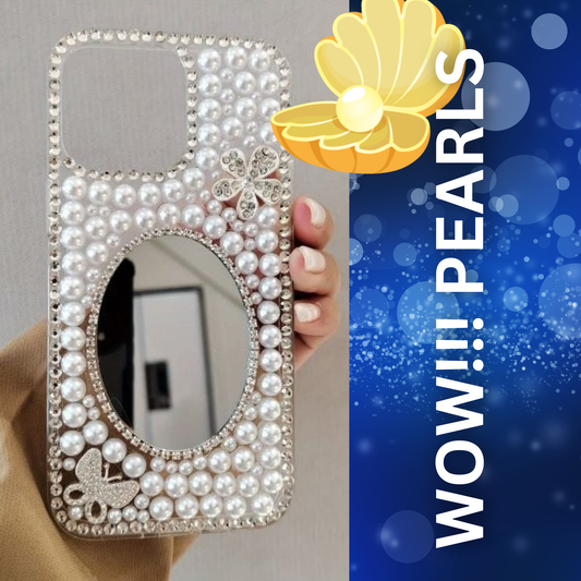 Mirror with Pearls Mobile Case