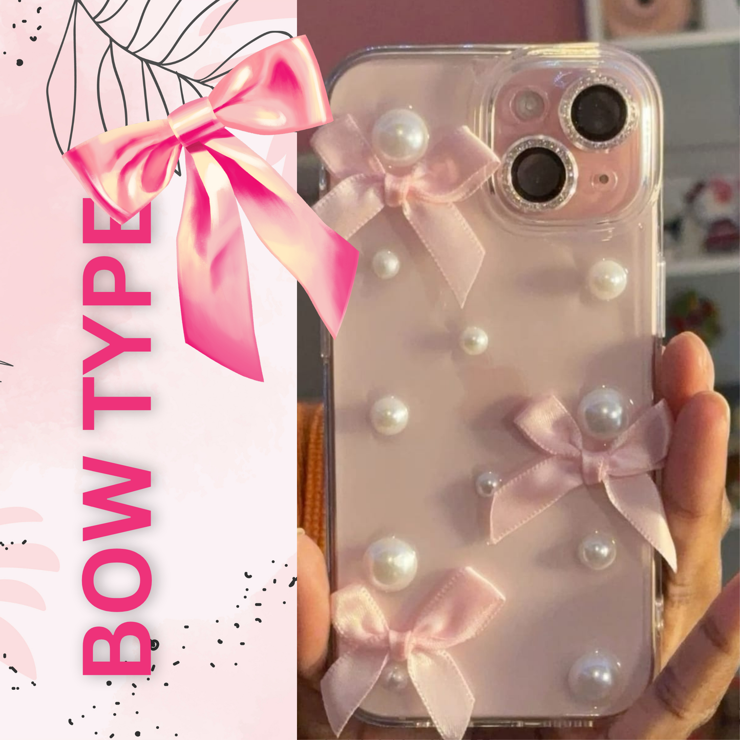 Bow theme Pearls Mobile Case